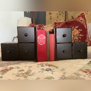 Black Wooden Drawer Set